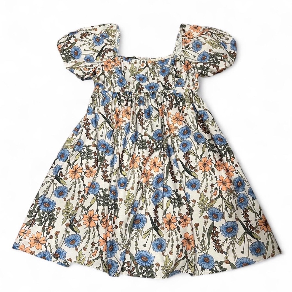 Altar’d State Giavanna Floral Print Puff Sleeve Mini Dress Size XS Boho Summer